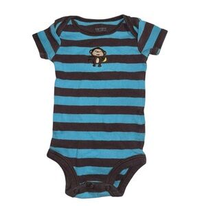 5 FOR $25 CARTER’S Newborn Blue & Brown Striped Cotton Bodysuit